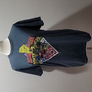 POWER RANGERS CASUAL SHORT SLEEVE CREWNECK GRAPHIC LOGO T-SHIRT MENS MEDIUM TOP